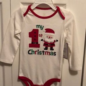 My First Christmas long sleeve onesie NWT